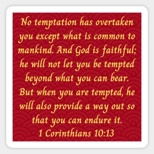 Bible Verse 1 Corinthians 10:13 Sticker